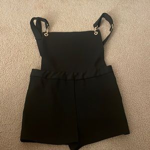 Super cute black and gold romper